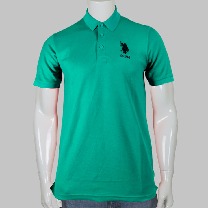 US POLO Band, Regular Emerald green Color Polo Shirt for Man