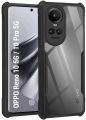 Back Cover For OPPO Reno 10 5G, OPPO Reno 10 Pro 5G (Black,Transparent).