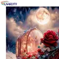 Uniform Texture Rhinestone Art Canvas Diy Craft Rhinestone Painting Kit Colorful Rhinestones for Home Decor Flower Boat Moon Pattern Adult Kids Art Kit. 