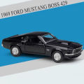 1/36 1969 Ford Mustang Boss 429 Toy Car Model Simulation Alloy Diecast Vehicle Miniature Pull Back Collection Children Gifts. 