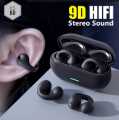 New Original T75 Ear-Clip Bluetooth 5.3 Earphones 300h Standby Time Stereo Bass Headphone Wireless Stereo Bone Conduction Headset with Mic(KS). 