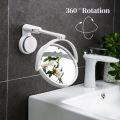 360° Swivel Folding Cosmetic Mirror No Punch Magnifying Mirror Bathroom Mirror Wall Mounted Shaving Mirror HD Cosmetic Mirror. 