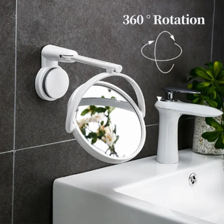 360%C2%B0%20Swivel%20Folding%20Cosmetic%20Mirror%20No%20Punch%20Magnifying%20Mirror%20Bathroom%20Mirror%20Wall%20Mounted%20Shaving%20Mirror%20HD%20Cosmetic%20Mirror%20-%20Image%204