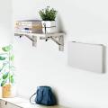 16"(1pair=2ps=1set) Stainless Steel Folding Desk Table Wall Mount Movable Hanging Angle Shelf Brackets Sturdy Folding Shelf Brackets-MHN. 