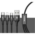 Baseus 3 In 1 USB Cable Fast Charge 3.5A Micro Type-C Cable Lightning Data Cable Quick Charge Forall phone.