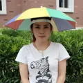 Head Umbrella Hat for Kids and Adults, Hands Free Umbrella Clear for Rain Sunny Golf. 