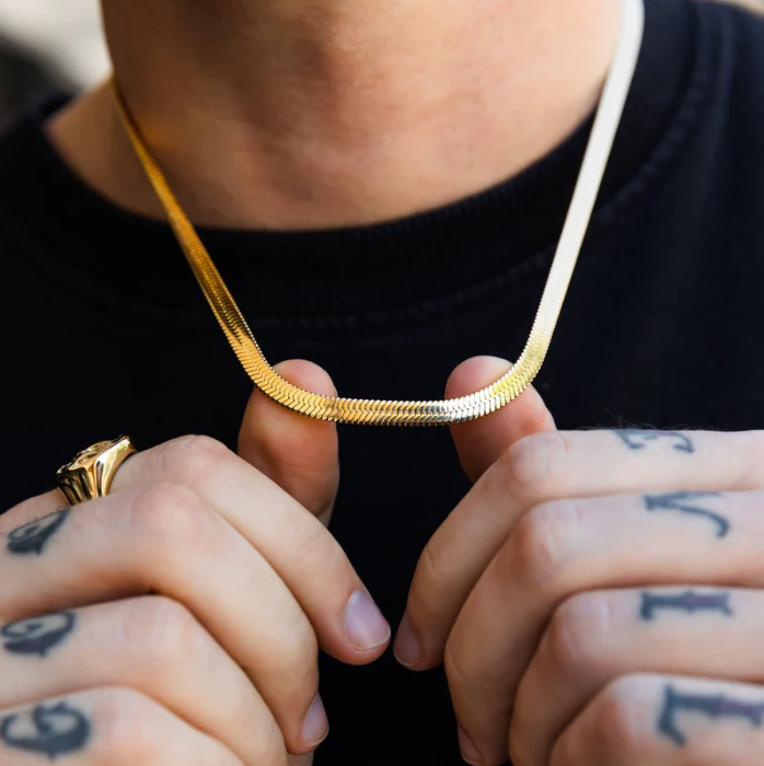 Design For Men Steel Gold Chain Stainless Steel Snake Chain