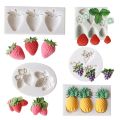 Strawberry Blueberry Pineapple Fruit Silicone Mold Fudge Chocolate Mold Cupcake Baking Mold Fondant Cake Decorating Tools.