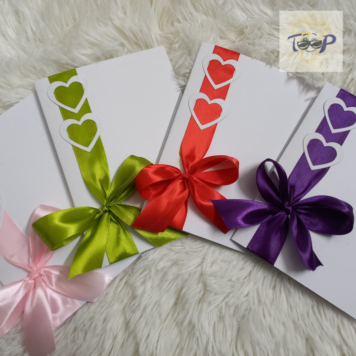Ribbon design card/ handmade cards/ gift card
