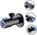 304 Stainless Steel Angle Stop Valve Pure Copper Valve Core Hot and Cold Water Angle Valve Stop Valve, for Bathroom & Toilet [Black]. 