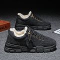2022Winter Worker Boot Men's Low-Top Casual Warm with Velvet Thick Cotton Shoes Mid-Top Tide All-Matching Snow Boots Ankle Boots. 