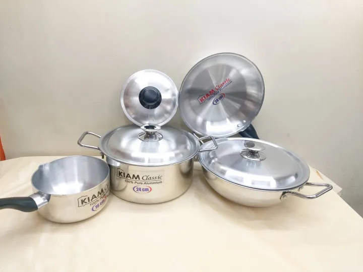 Kiam%207%20Pcs%20Family%20Pack%20Cookware%20Set%20Pure%20Aluminium.%20Casserole%20Stock%20Pot,%20Korai,%20Milk%20Pan,Fry%20Pan%20&%20Lid%20Set.%20Model:%20A400.%20-%20Image%204