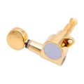 3 in 1 Multifunction Guitar Peg String Winder + String Pin Puller + String Cutter & 6 Guitar Tuning Pegs Verrouillage Tuner Touches Guitar Strings Button 3L + 3R Gold. 