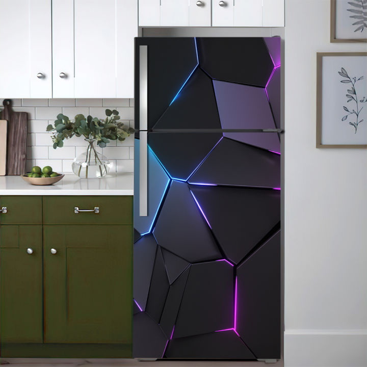 Black%20Gold%20Refrigerator%20Door%20Sticker%20Self%20Adhesive%20Waterproof%203D%20Wallpaper%20Fridge%20Door%20Wrap%20Mural%20Cover%20Home%20Room%20Kitchen%20Decor%20-%20Image%203