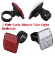 Bicycle Bike Light Reflector Rear Front For Handlebar & Saddle Bar Bicycle Accessories 2 pcs. 