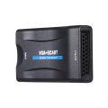 VGA to Scart Converter Video Audio Converter Video Adapter 1080P for TV and Projector. 