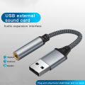 USB To 3.5mm Adapter External Sound Card Earphone Converter For PC Laptop Surface PS5 4 TRRS CTIA OMTP. 