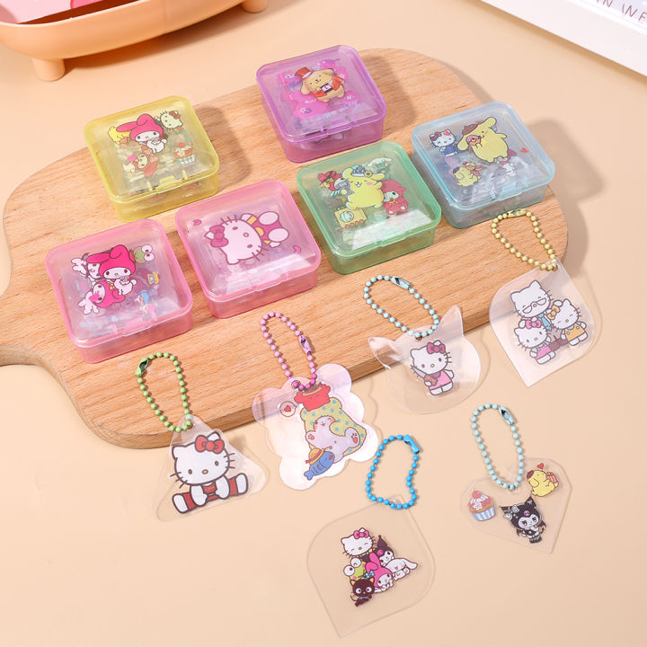 8Pcs/Box Waterproof Cute Cartoon Journal Stickers PET Stationery Decoration Hand Account Label Creative Sanrio Design Stickers