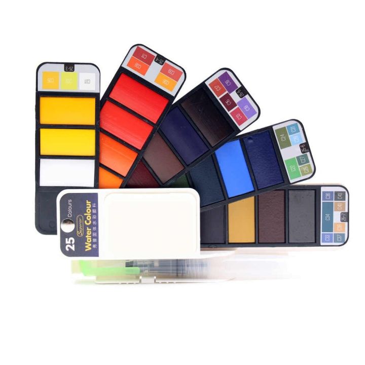 Superior%20Solid%20Water%20Colour%20Cake%20Pigmented%2025%20Color%20Set%20With%20Water%20Brush%20Pen%20Foldable%20Travel%20Watercolor%20Painting%20Set%20-%20Image%204