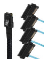 Mini SAS 36 Pin SFF8087 To 4 SAS 29 Pin SFF8482 Cable Connectors with 15 Pin SATA Power Connector Controller.