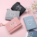 Women short wallet cute cat credit card money wallet leather small purse girls cat money bag card holder ladies female hasp. 