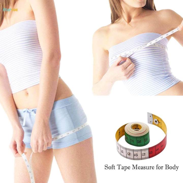 Tape Measure Dual Sided Accurate Scale Flexible Cloth with Snap Button Closure for