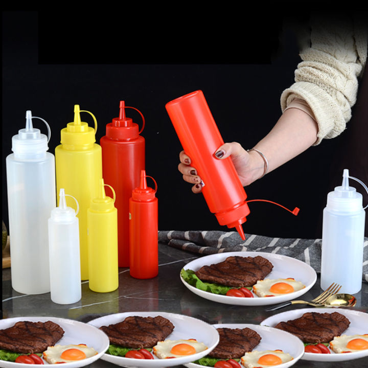 240/480ml Sauce Squeeze Bottle Twist Cap Squeeze Bottle Kitchen Gadgets