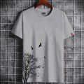 Gach o Pakhi T-SHIRT FOR MEN tree design Trendy  t- shirt ash colour. 