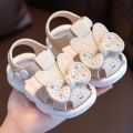Girls' Sandals Summer 0-3 Children Toddler Baby-Year-Old Soft Bottom Non Slip Outdoor Pump Infant Buckle Toddler Shoes. 