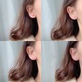 4/6 Pairs/Set One Week Stud Earrings Set -Women Fashion Crystal Heart Round Bow Leaf  Earring Mixed Girl Jewelry Gift. 