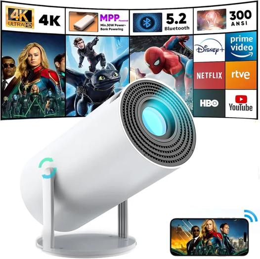 Home Theatre Smart Projector HY300 4K Home Theatre WiFi Bluetooth portable Projector
