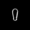 10Pcs No.4 Gourd-shaped Alloy Spring Hook Outdoor Safety Buckle Connecting Ring for Camping Hiking DIY. 