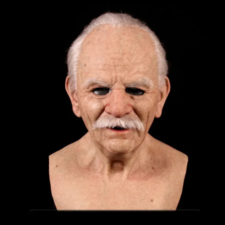 Cosplay%20Bald%20Old%20Man%20Wrinkle%20Face%20Mask%20Halloween%20Party%20Carnival%20Props%20-%20Image%207