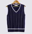 Sweater Vest Men Autumn Winter Velvet V-neck Striped Big Size 5XL Oversize Mens Couples Preppy Style Students Vests. 