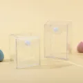 Acrylic Display Box Transparent Single Doll Model Storage Display Box Matt Dust-Proof Hand-Made PVC Transparent Mini Bag With Chain Or Keychain 3D Doll Bag. 