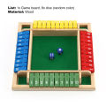 Number Family Game Safe Shut The Box Dice Wooden Game Board. 
