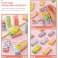 Dinosaur Erasers Cute Novelty Pencil Erasers, Fun Animal Erasers Bulk for Kids, Soft Erasers Desk Pets, Classroom Homework Rewards Games Prizes School Office Art Supplies Gifts. 