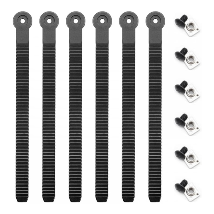 6PCS Roller Skating Shoes Strap Snowboard Ladder Strap Binding Replacement with Screws