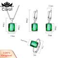 Carat Charm Ring Charming Bride Jewelry Rhinestone Necklaces Dangle Earrings Sets. 