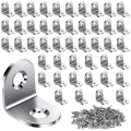 50Piece Stainless Steel Right Angle Brackets 90 Degree Bracket L Brackets Corner Brace.