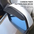 2Pcs Universal Car Rearview Mirror Rain Cover Visor Eyebrow Carbon Fiber Side Mirror Protector Waterproof Shield Rain Eyebrow Auto Accessories.