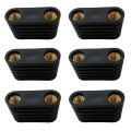 ARELENE 6Pcs Windsurfing Black Plastic 2-Hole Footstrap Insert Windsurf Board Footstrap Replacement Surfboard Surfing Accessorie. 