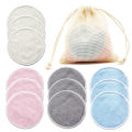 12PC Reusable Cotton Pads Makeup Remover Pads Washable Round Bamboo Make Up Pads Cloth Nursing Pads Skin Care Tool Skin Cleaning. 