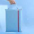 Canvas File Folder Filing Products Book Pencil Pen Case Zipper Paper File Bag Colorful Double Layer File Folder.