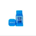 DOMS Erasner Dual-Sided Pencil Sharpeners and Erasers 2-Pack - Vibrant Colors, Assorted Shapes.