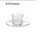 Sip Your Beverages In Style With Crystal Clear Glass Tea Cup Set - 6 Pieces Elevate Your Tea Time With These Elegant And Stylish Cups. 