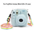 Fujifilm Instax Mini 8 8 + 9 Şeffaf Kamera Kılıfı Koruyucu Taşıma çanta kılıfı Omuz Askısı ile saklama çantası. 
