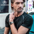 ADDIESDIVE Stainless Steel Watch Men's European and American Business Leisure Quartz Watch Waterproof Outdoor Sports Watch.
