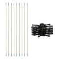 Migeet Chimney Cleaning Brush Kit 9PCS Poles with Nylon Brush Head Duct Vent Cleaning Set Chimney Sweep Kit Flexible Chimney Brushes for Fireplace Dryer Vent.