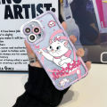 Phone Case for Apple iPhone 14 15 Pro 12 Mini XR X 7 6s 8 Plus SE 13 Pro Max 11 XS Transparent Soft Disney Marie Cat Pink Cover. 